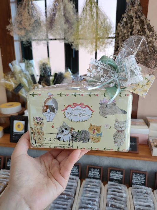 猫ちゃん柄の缶ギフト、再び!