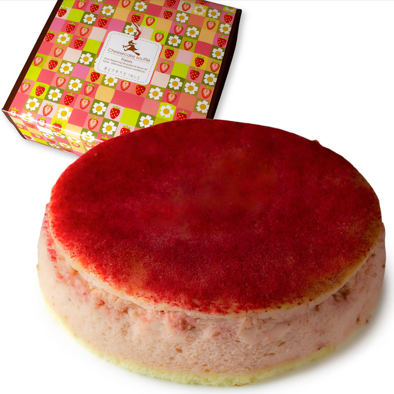 【店舗受取】苺スフレ チーズケーキ 5号 直径14.5cm 4~6人分 約340g