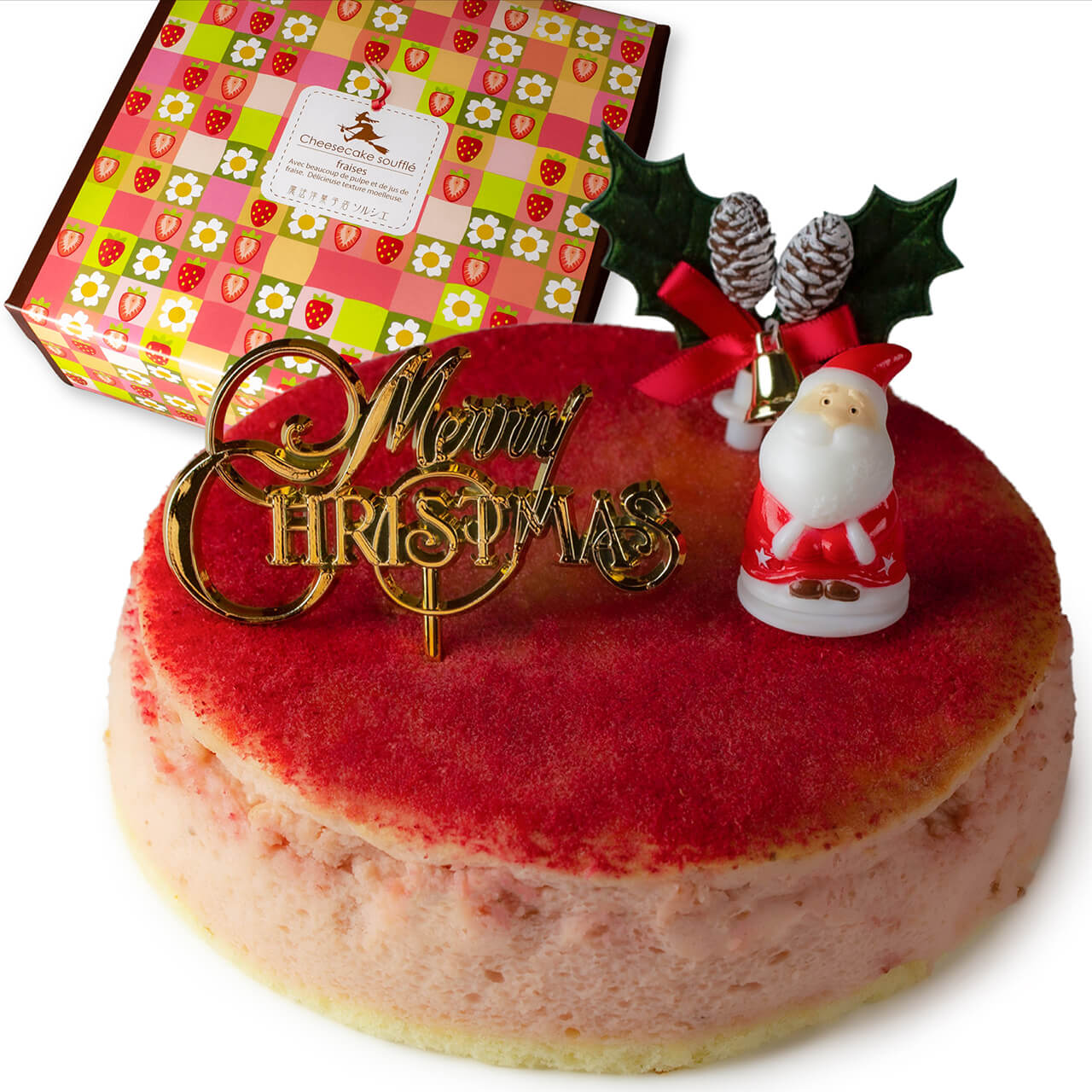 【店舗受取】苺スフレ チーズケーキ 5号 直径14.5cm 4~6人分 約340g