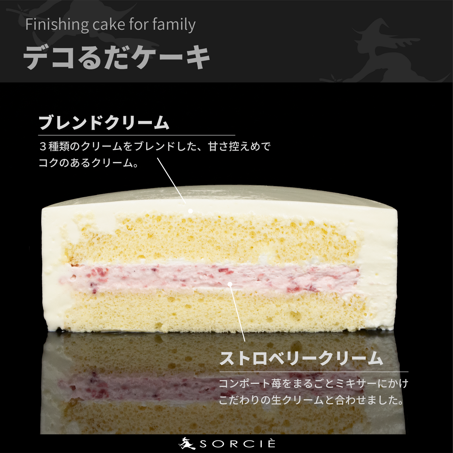 【宅配】デコるだケーキ 4号サイズ 直径13.5cm 2～4人分