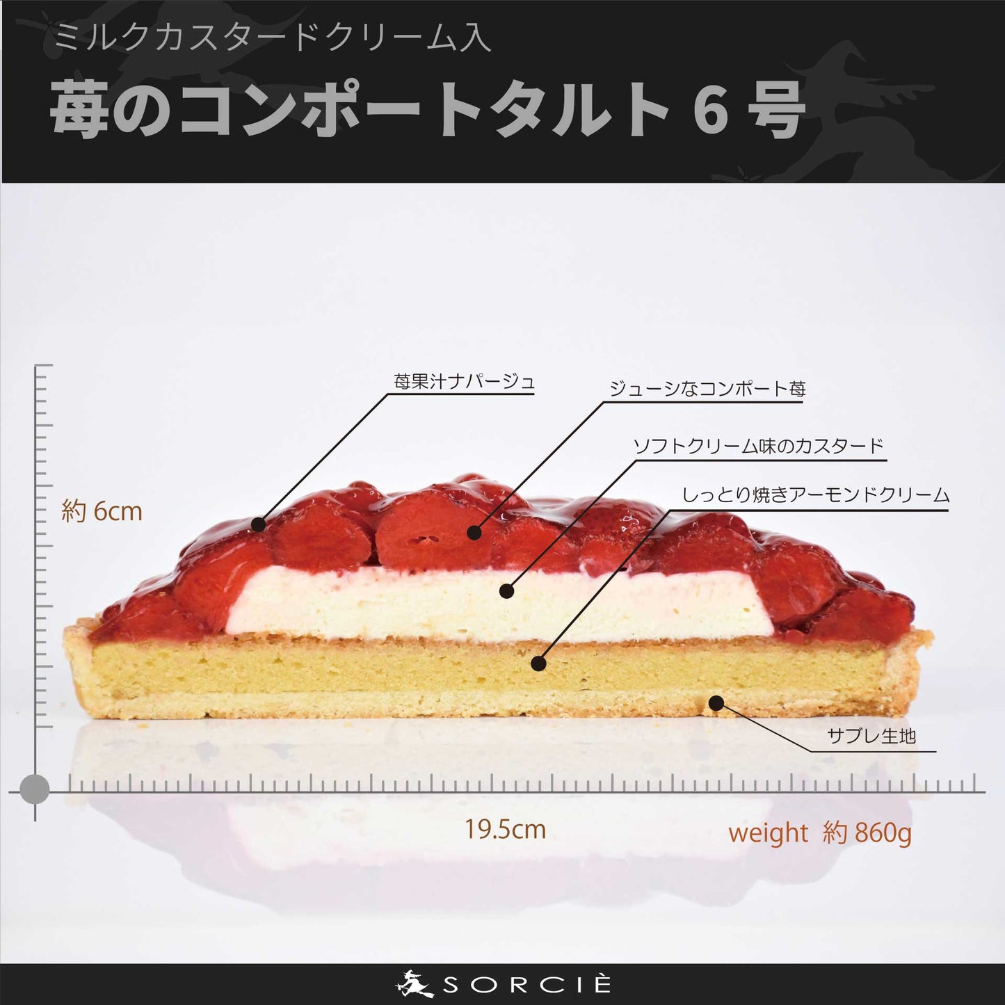 クリスマスケーキ 2025 苺のコンポートタルト(カスタードクリーム仕立て)
