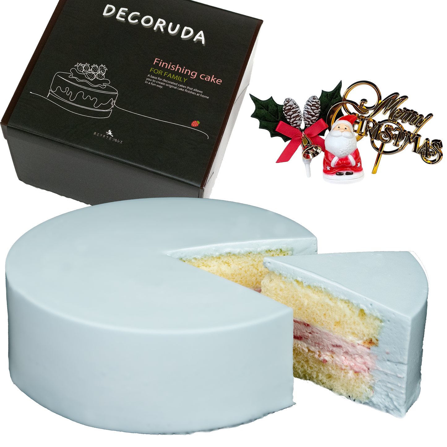 【店舗受取】クリスマスケーキ 2023 デコるだケーキ 4号サイズ 直径13.5cm 2~4人分