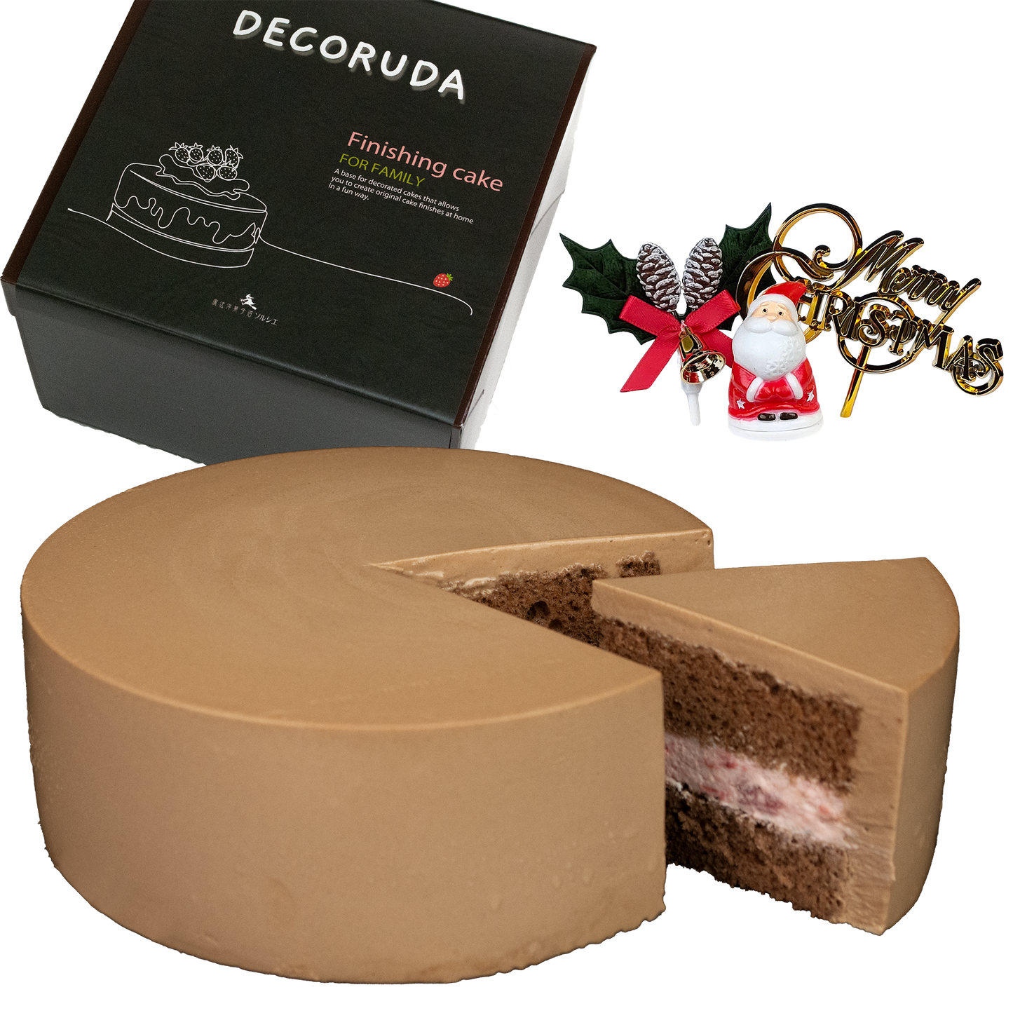 【店舗受取】クリスマスケーキ 2023 デコるだケーキ 4号サイズ 直径13.5cm 2~4人分