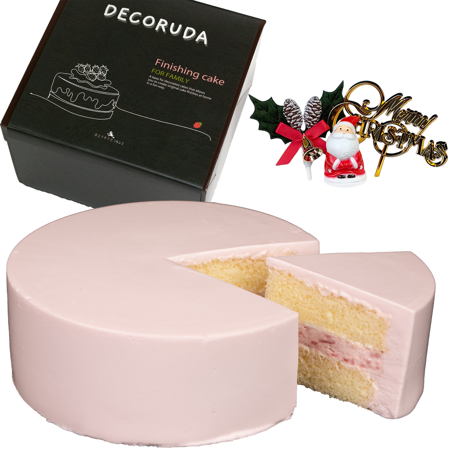 【店舗受取】クリスマスケーキ 2023 デコるだケーキ 4号サイズ 直径13.5cm 2~4人分