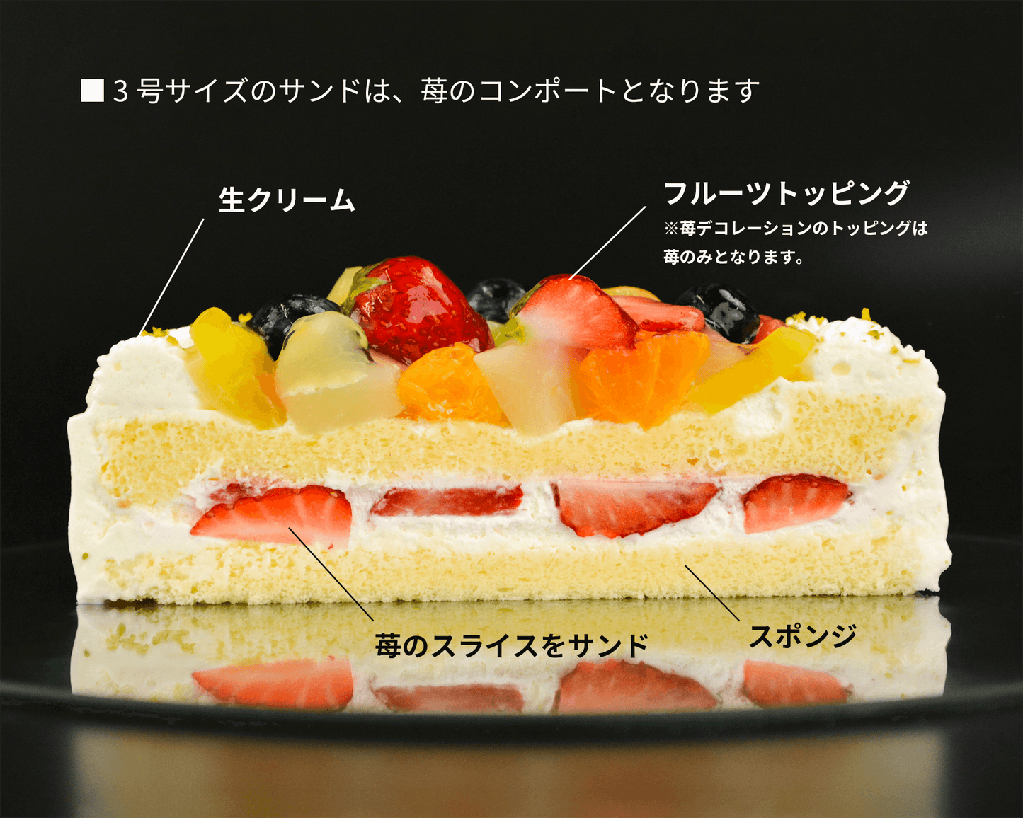 【店舗予約ケーキ】生クリーム苺デコレーション（ホールケーキ お誕生日ケーキ ショートケーキ）SOT-D002 - 魔法洋菓子店ソルシエWEBストア