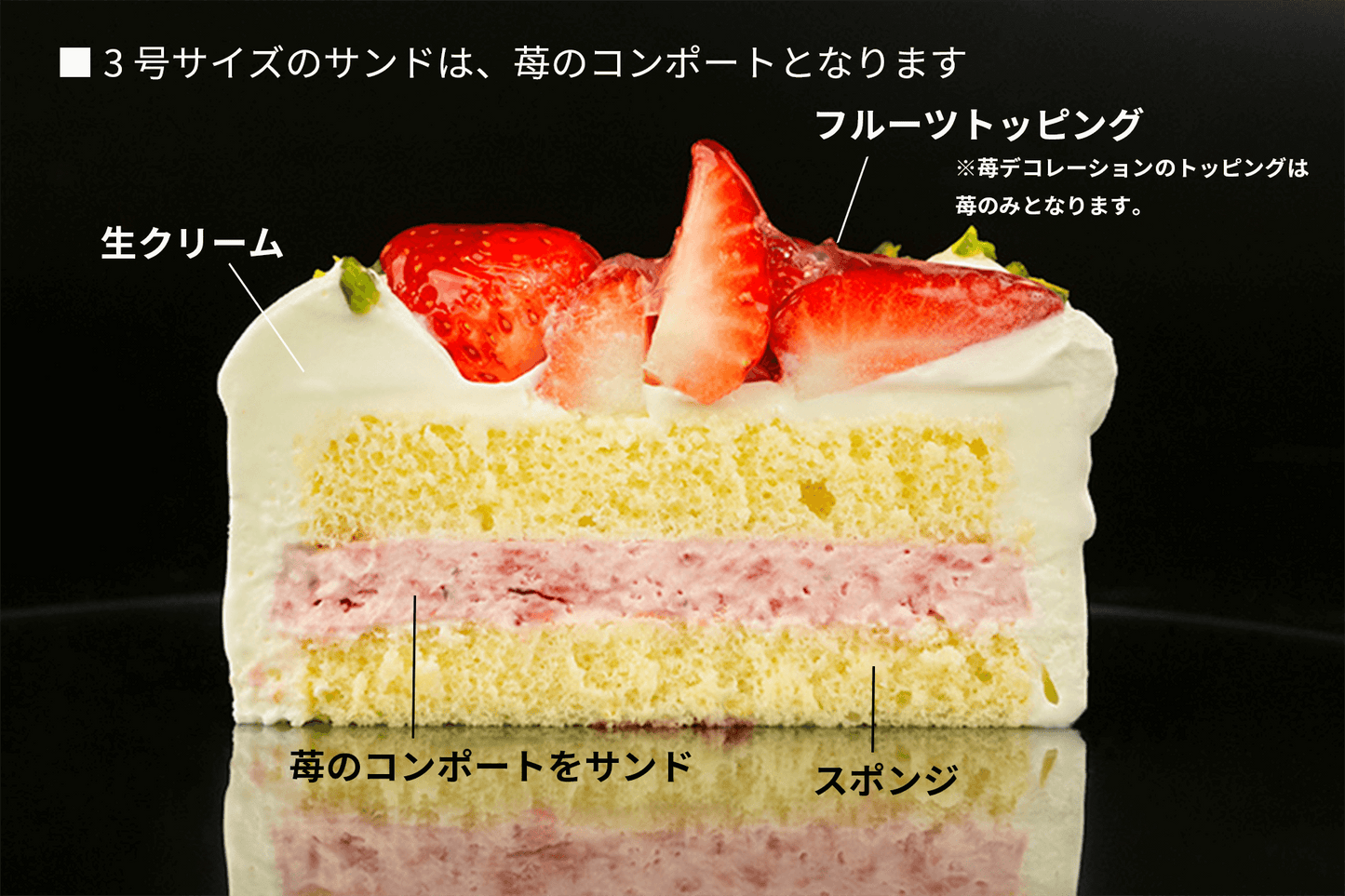 【店舗予約ケーキ】生クリーム苺デコレーション(ホールケーキ お誕生日ケーキ ショートケーキ)SOT-D002 - 魔法洋菓子店ソルシエWEBストア