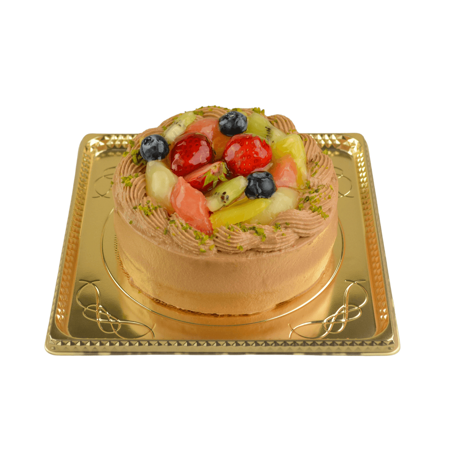 【店舗予約ケーキ】チョコクリームフルーツデコレーション（ホールケーキ お誕生日ケーキ ショートケーキ）SOT-D003 - 魔法洋菓子店ソルシエWEBストア