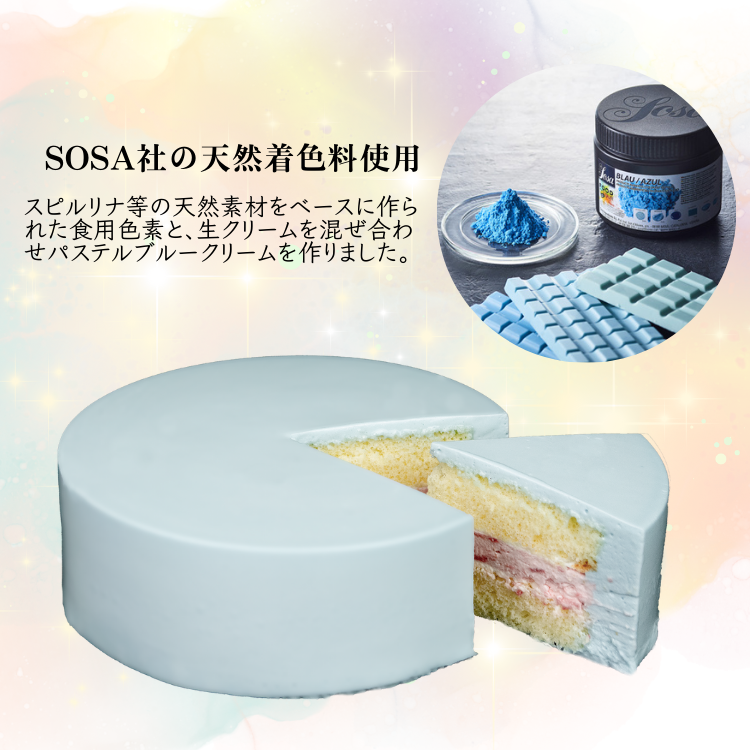 デコるだケーキ（簡単手作りケーキベース） ブルー