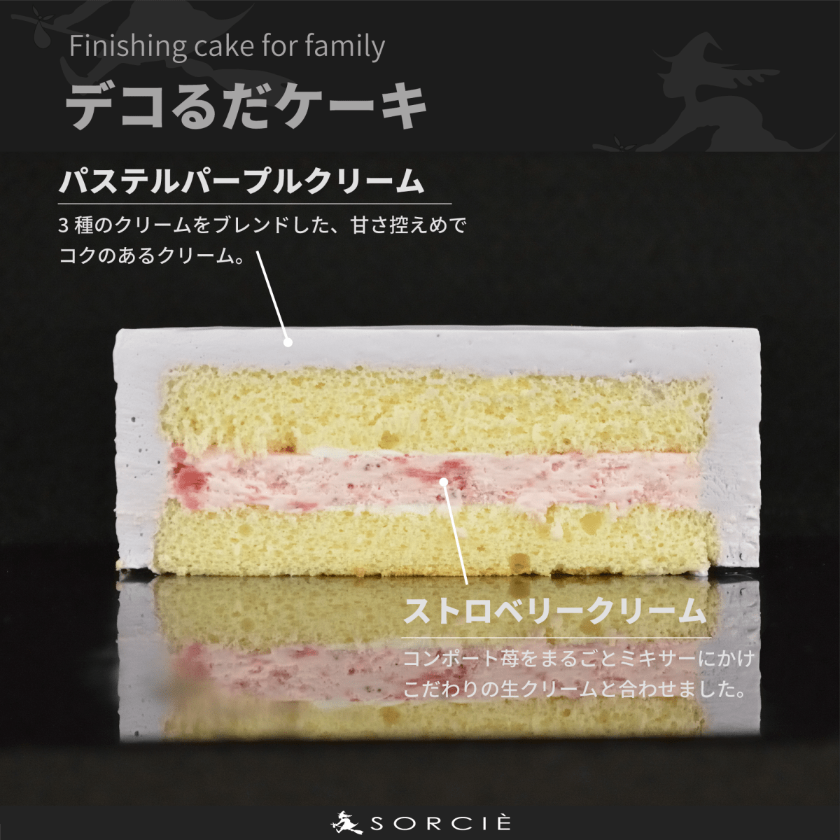 クリスマスケーキ 2025 デコるだケーキ（簡単手作りケーキベース） パープル - 魔法洋菓子店ソルシエ