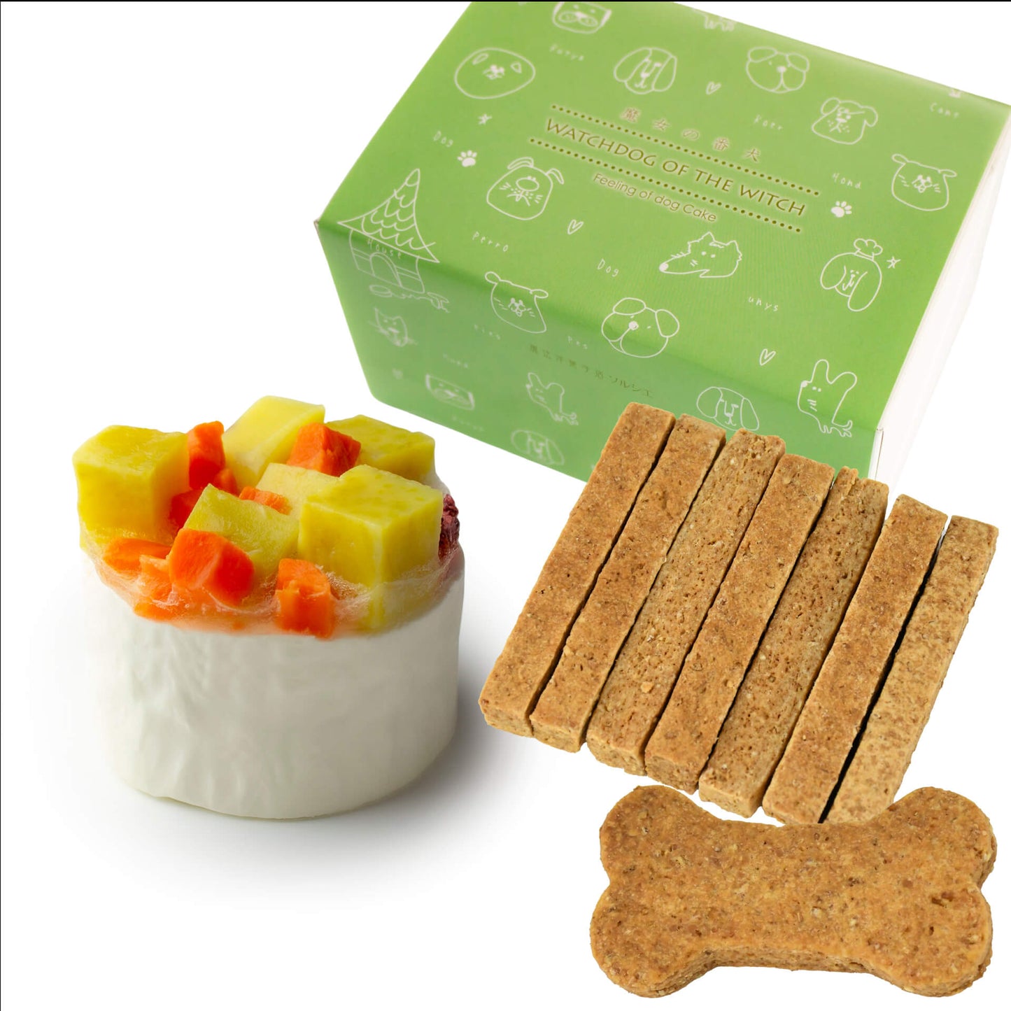 犬用クリームケーキ（ボーンクッキー4枚付）
