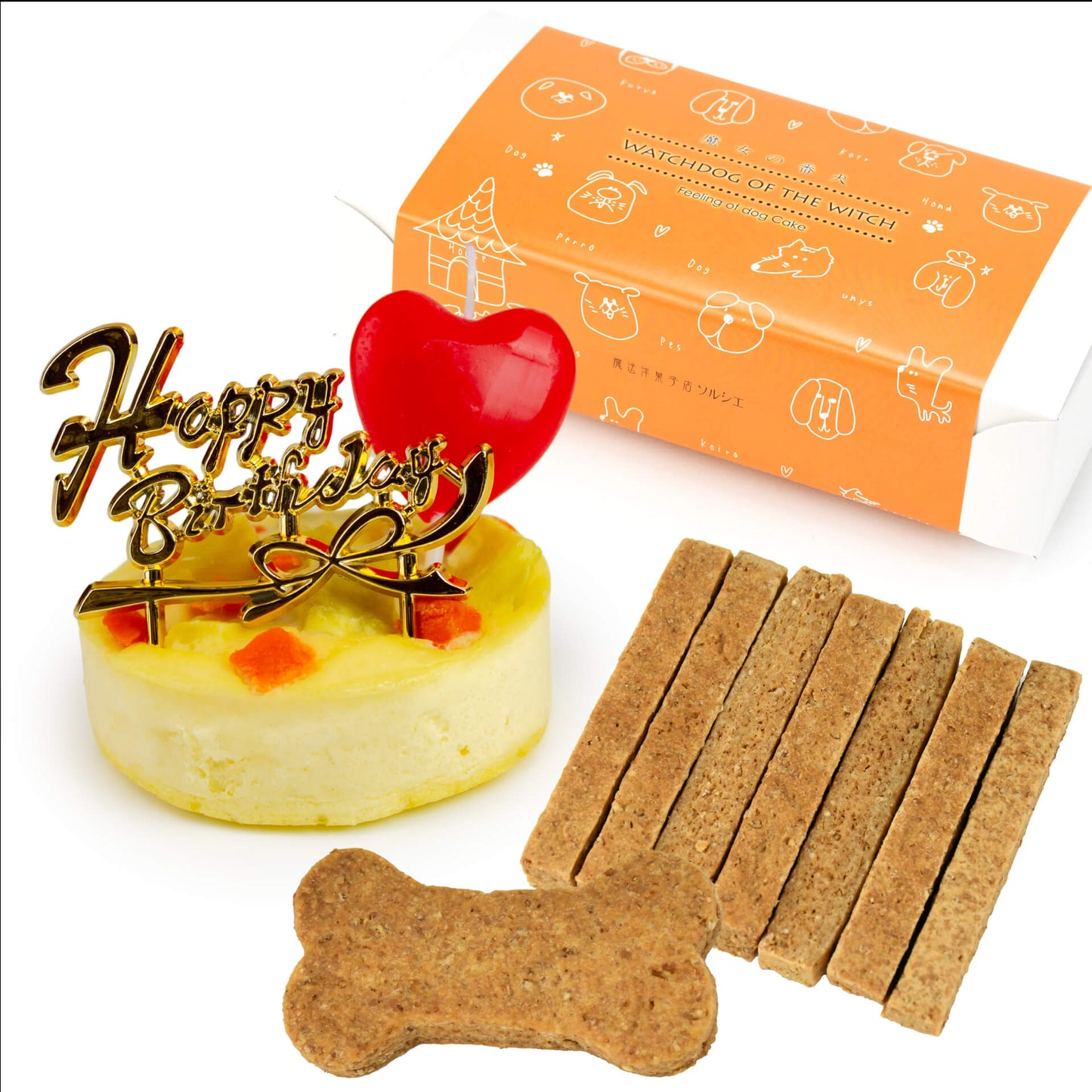 犬用ベイクドチーズケーキ（ボーンクッキー4枚付）