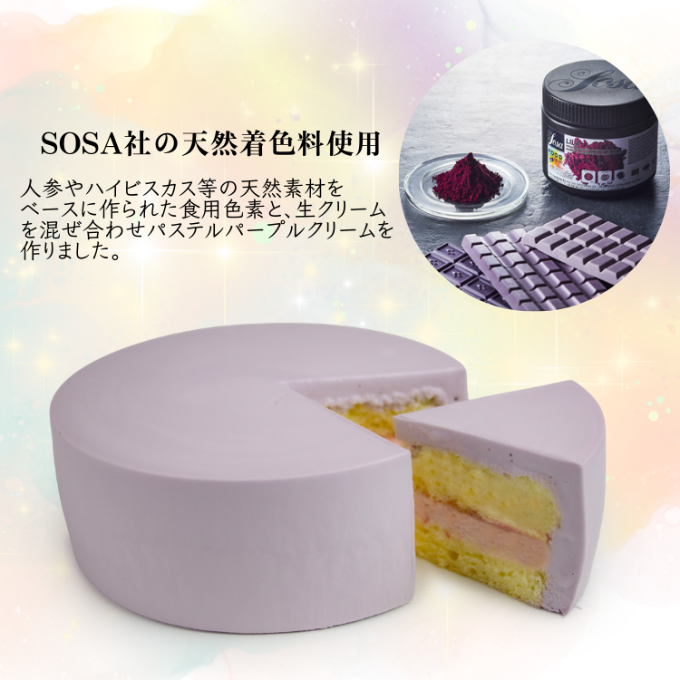 デコるだケーキ（簡単手作りケーキベース） パープル
