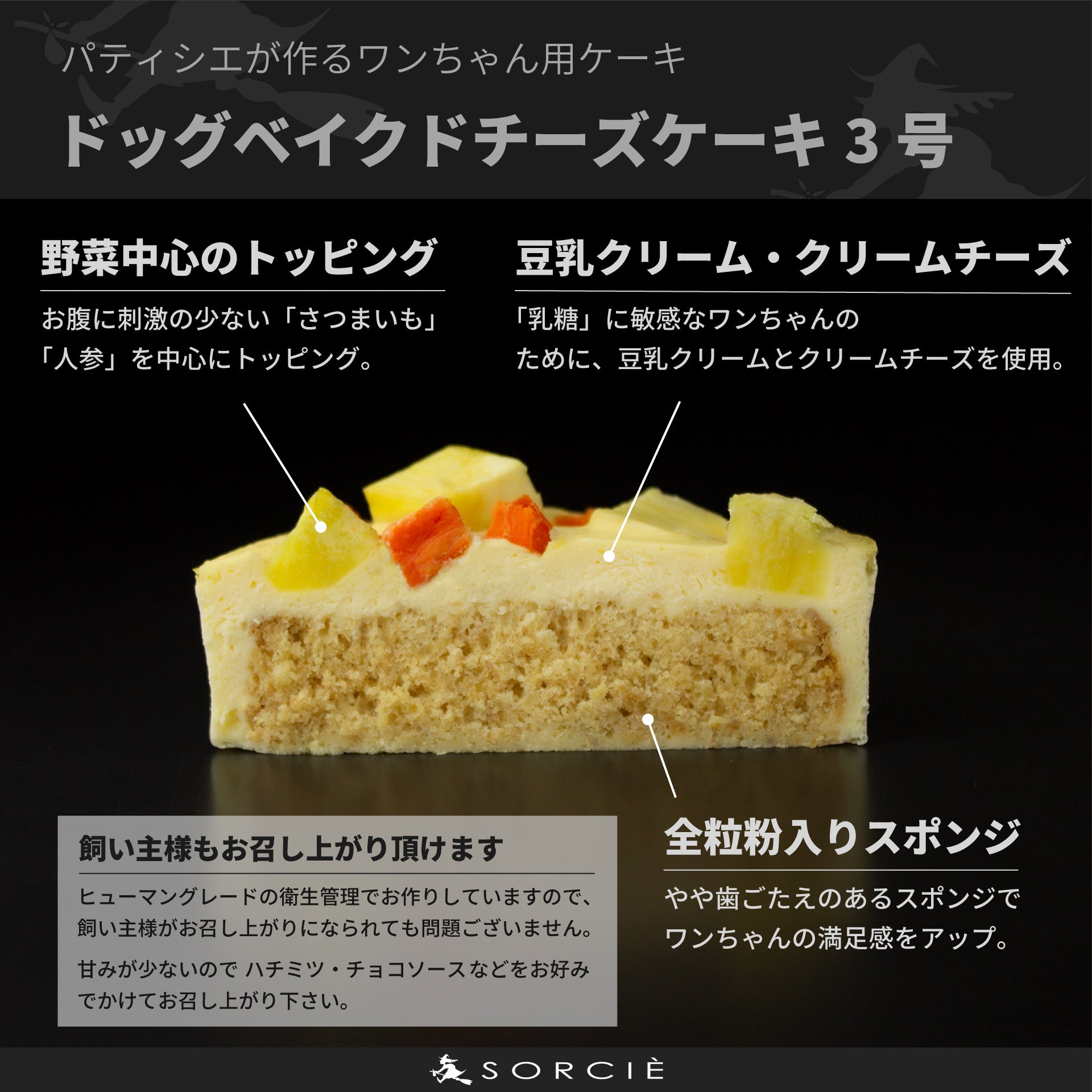 犬用ベイクドチーズケーキ（ボーンクッキー付）