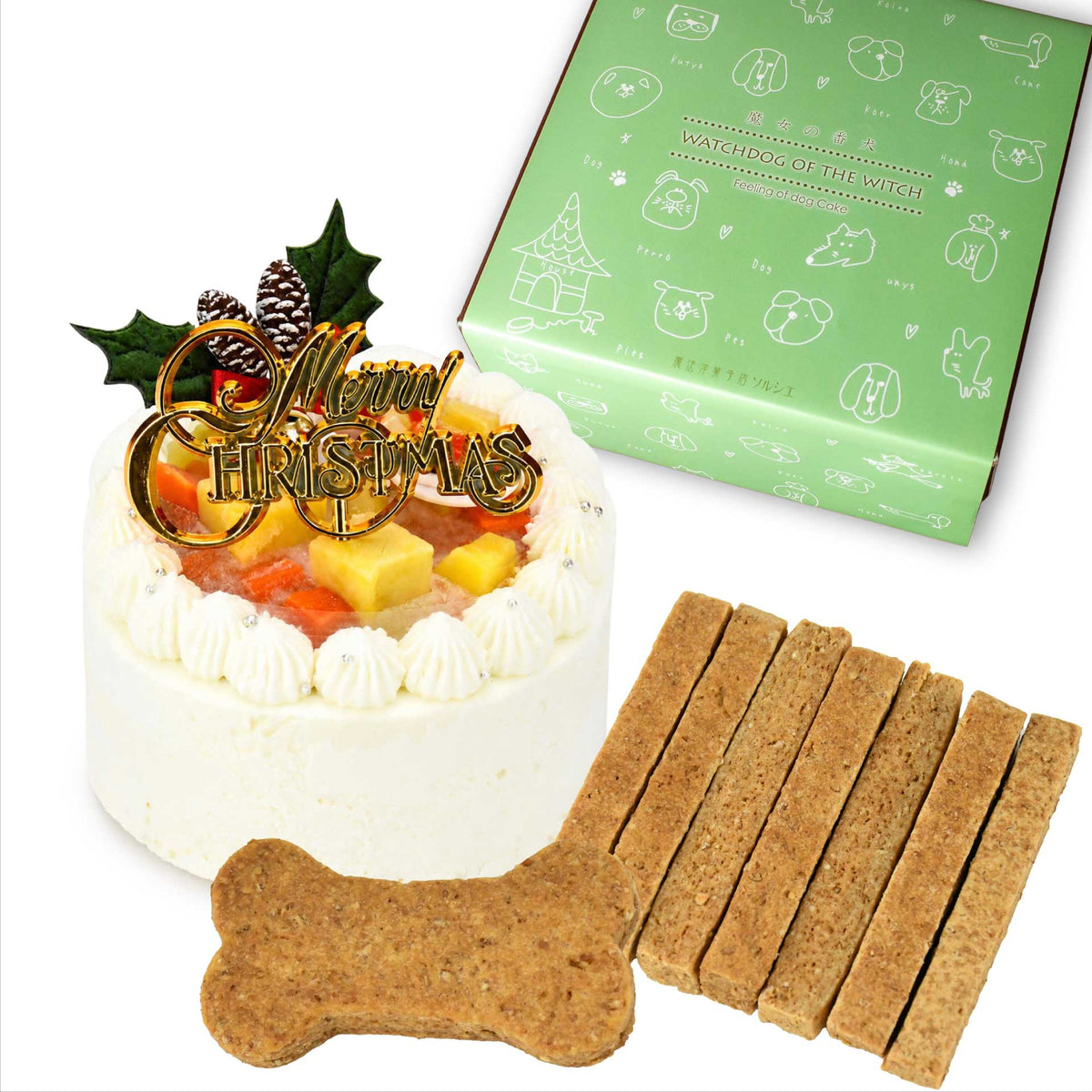 犬用クリームケーキ（ボーンクッキー付）