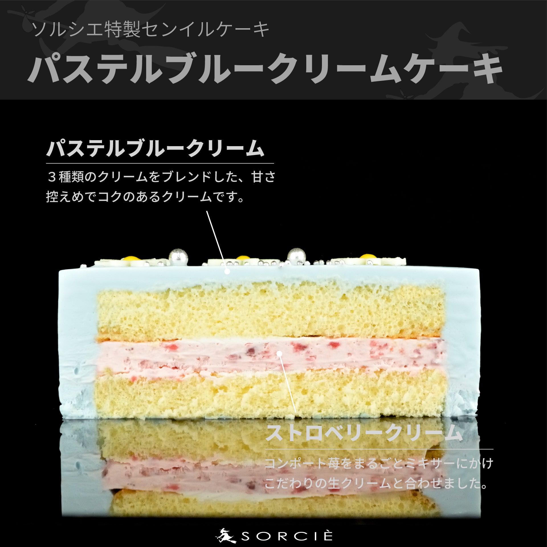 クリスマスケーキ 2025 センイルケーキ ブルー