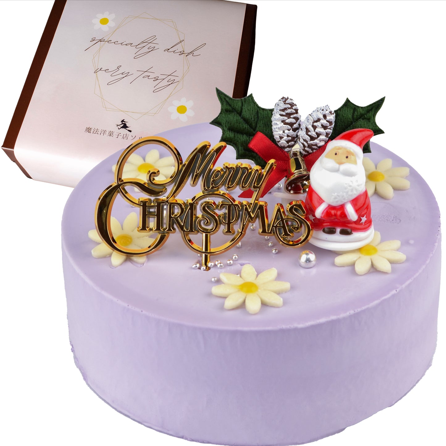 【店舗受取】クリスマスケーキ 2024 センイルケーキ 4号 13.5cm 2人～4人分【天然色素のみ使用】