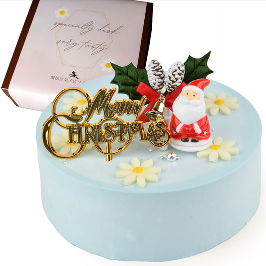 クリスマスケーキ 2025 センイルケーキ ブルー