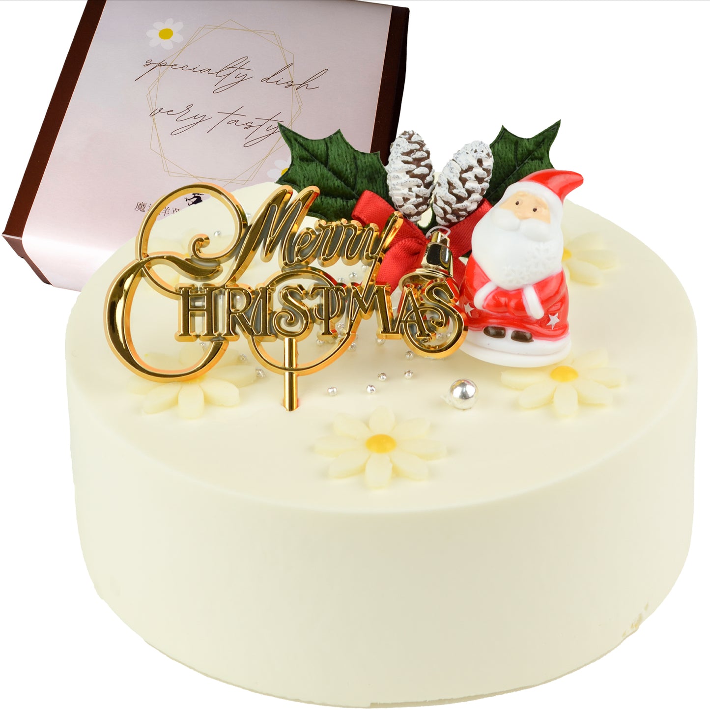 【店舗受取】クリスマスケーキ 2024 センイルケーキ 4号 13.5cm 2人～4人分【天然色素のみ使用】