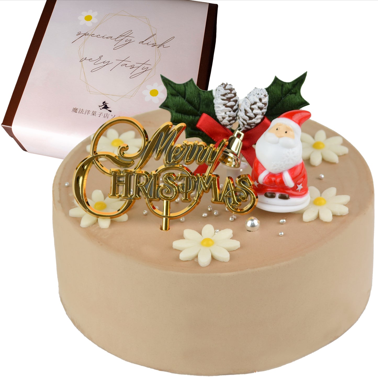 【店舗受取】クリスマスケーキ 2024 センイルケーキ 4号 13.5cm 2人～4人分【天然色素のみ使用】