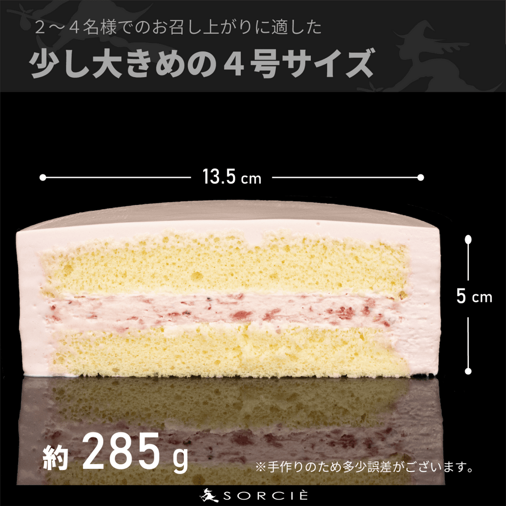 クリスマスケーキ 2025 デコるだケーキ（簡単手作りケーキベース） ピンク - 魔法洋菓子店ソルシエ