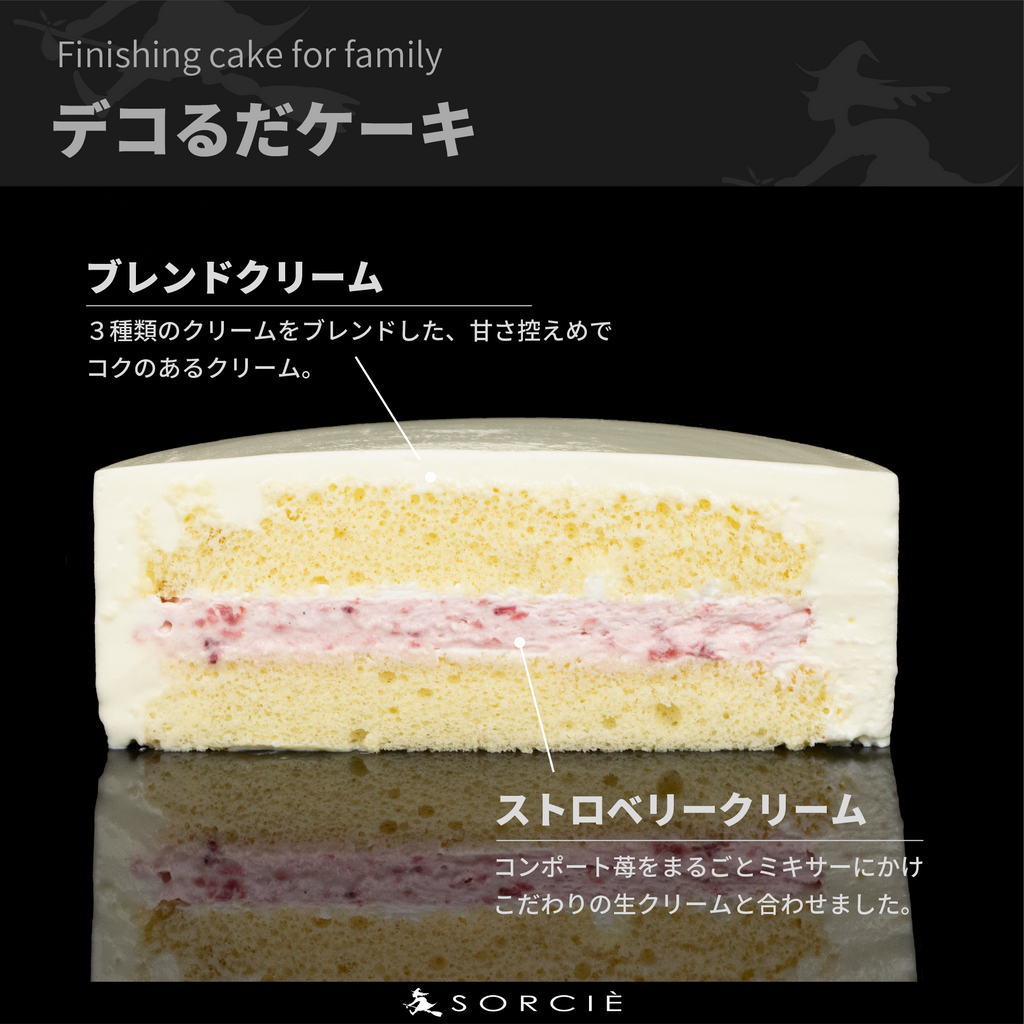 クリスマスケーキ 2025 デコるだケーキ（簡単手作りケーキベース） ホワイト