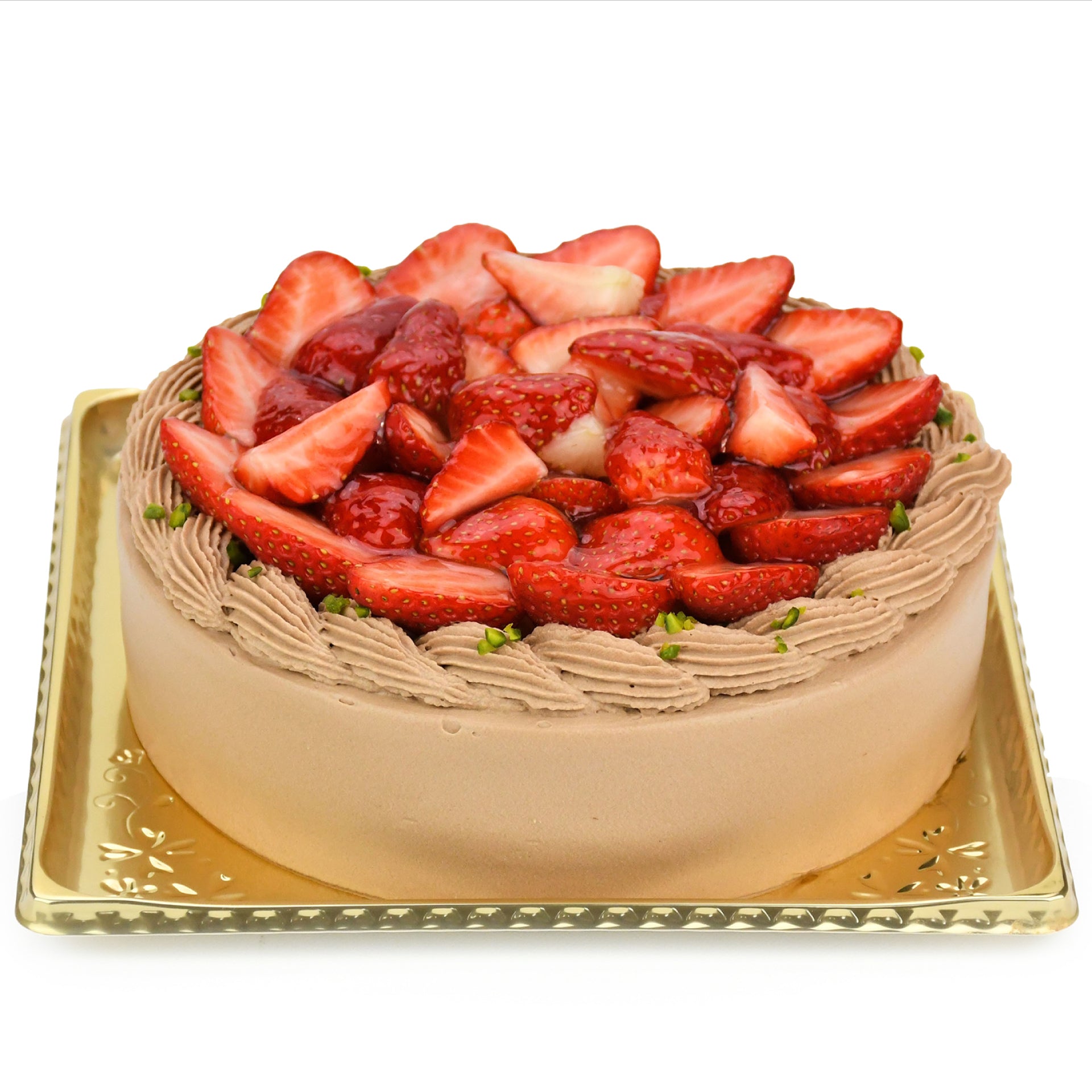 【店舗受取限定】苺デコレーションケーキ（チョコ）6号サイズ