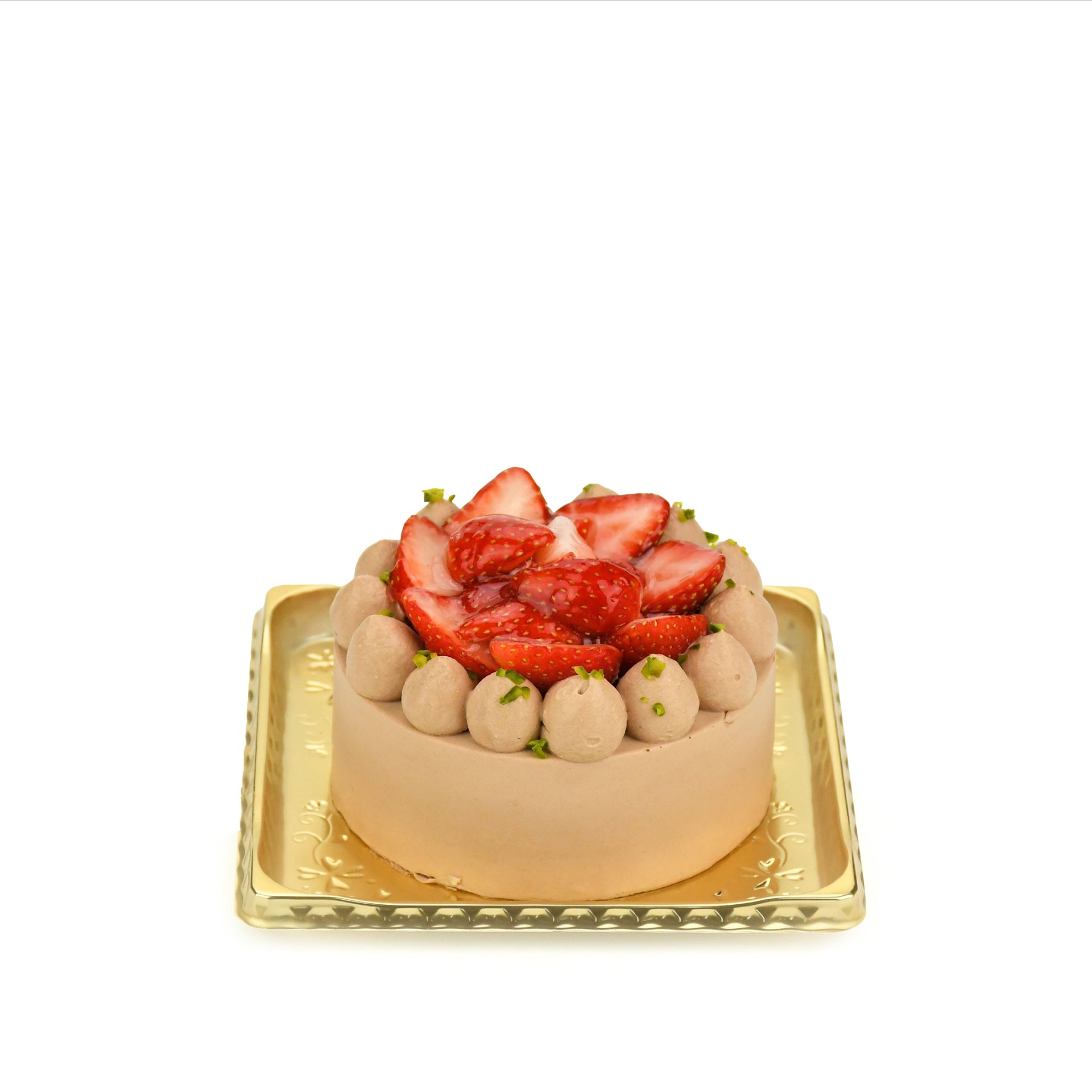 【店舗受取限定】苺デコレーションケーキ（チョコ）3号サイズ