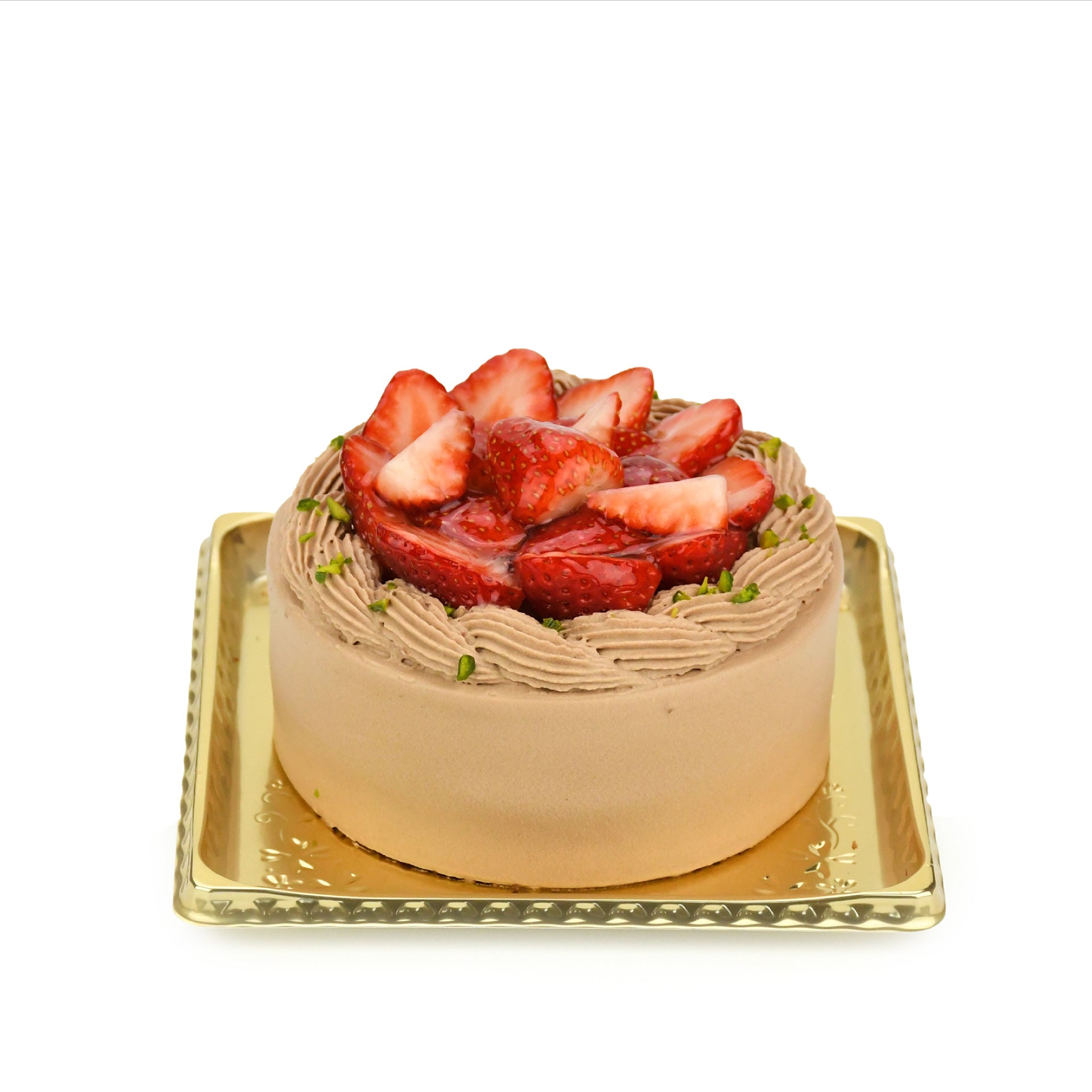 【店舗受取限定】苺デコレーションケーキ（チョコ）4号サイズ