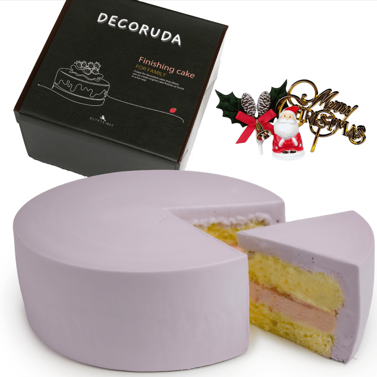 クリスマスケーキ 2025 デコるだケーキ（簡単手作りケーキベース） パープル - 魔法洋菓子店ソルシエ