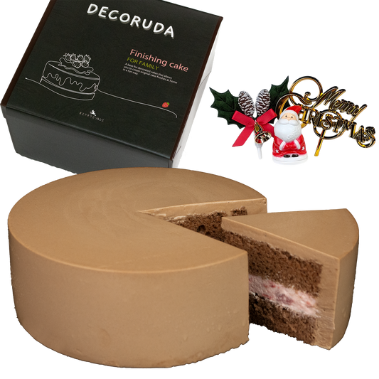 クリスマスケーキ 2025 デコるだケーキ（簡単手作りケーキベース） チョコ