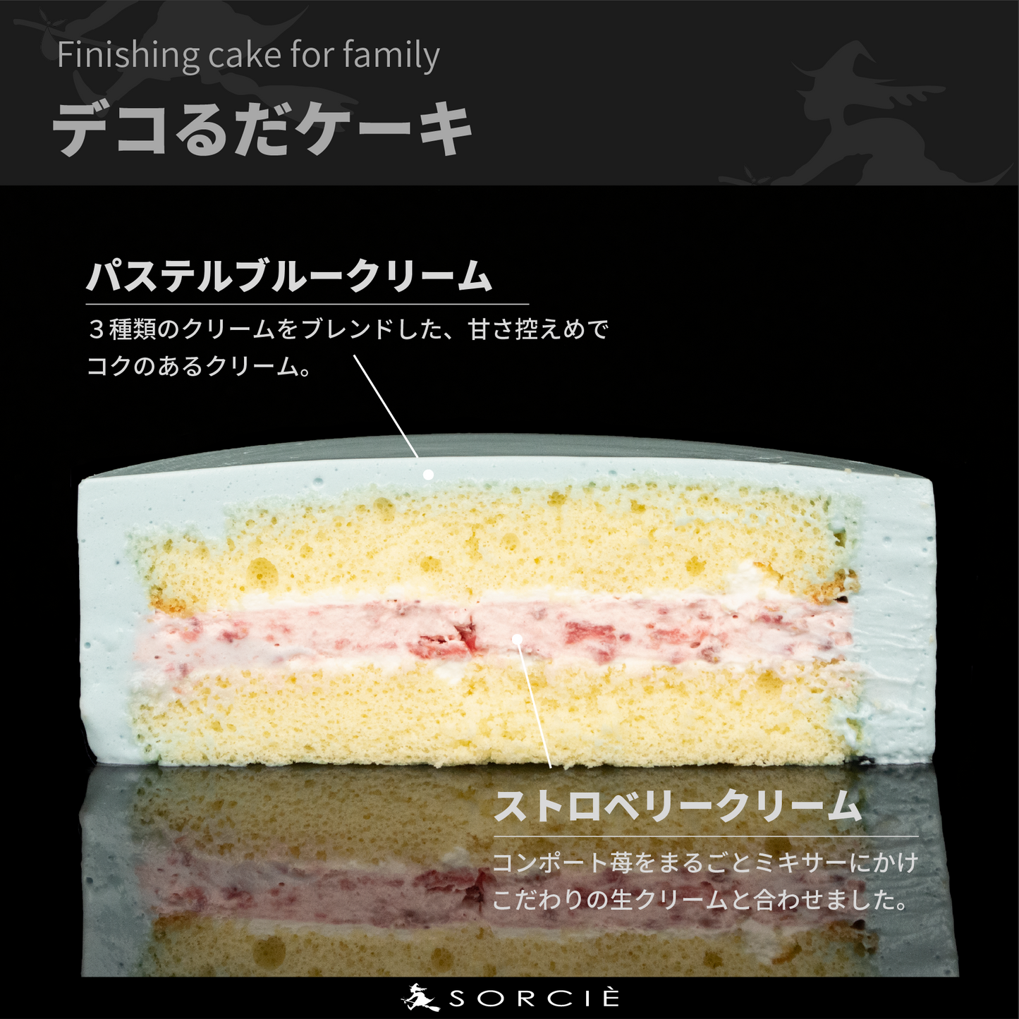 デコるだケーキ（簡単手作りケーキベース） ブルー