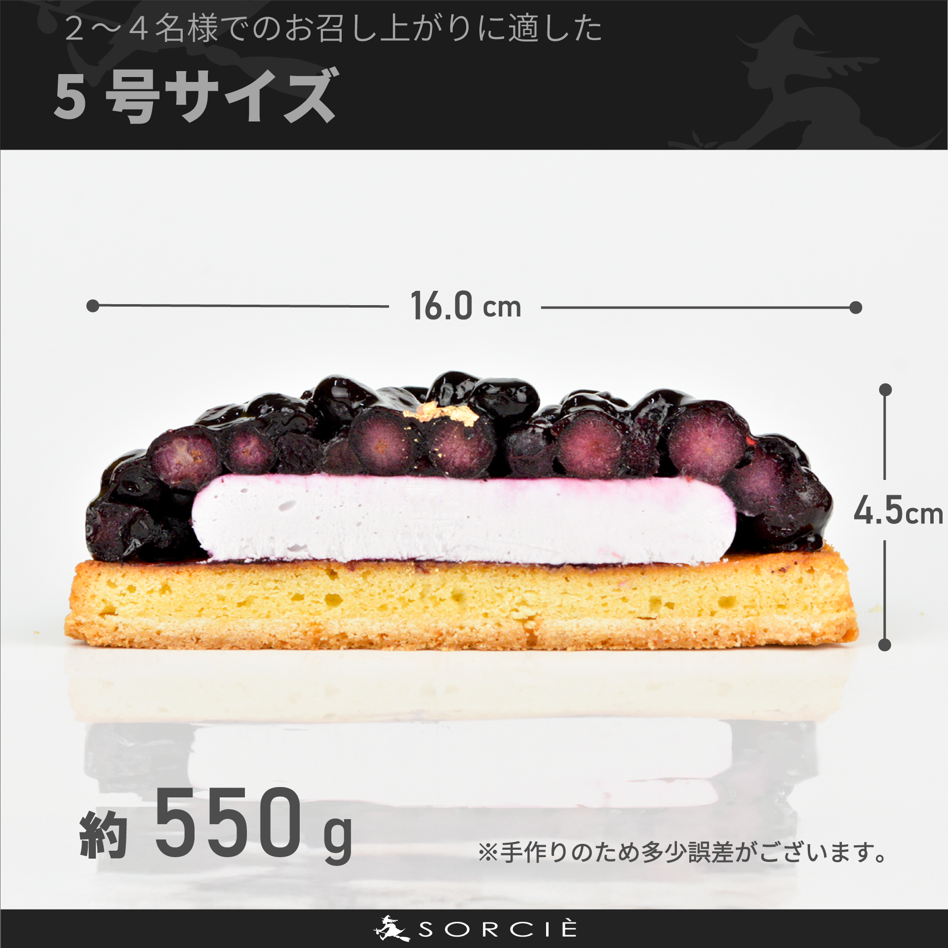ブルーベリーコンポートタルト（カスタードクリーム仕立て）