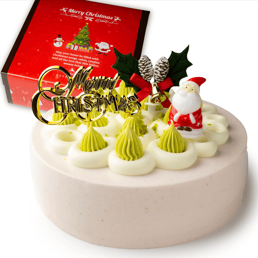 【宅配】クリスマスケーキ 2023 ピスタチオ＆苺デコレーション 5号 直径16cm 4～6人分 約610g