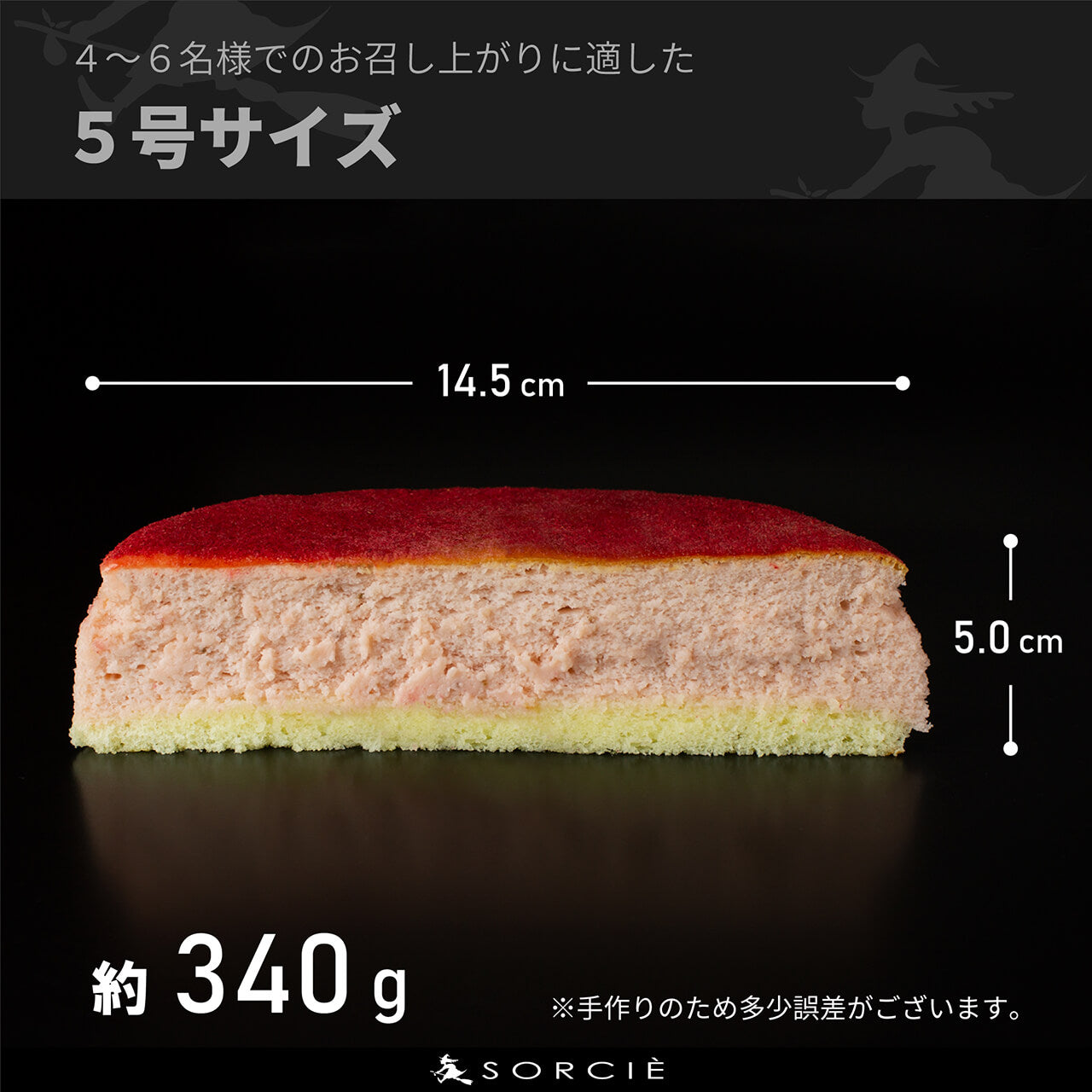 【宅配】クリスマスケーキ 2023 苺スフレ チーズケーキ 5号 直径14.5cm 4～6人分 約340g
