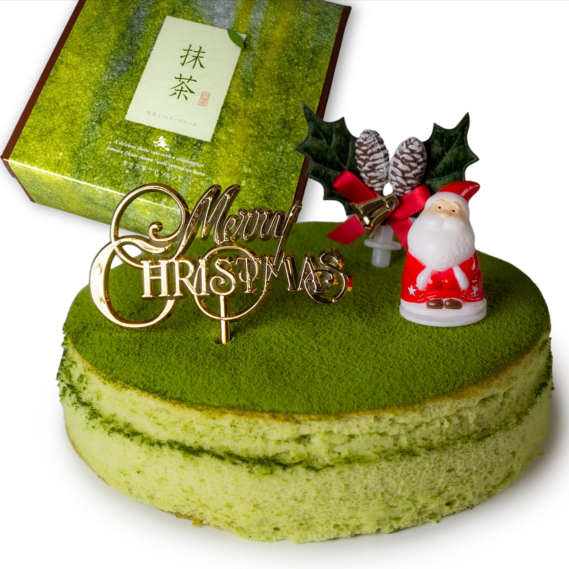 抹茶スフレチーズケーキ