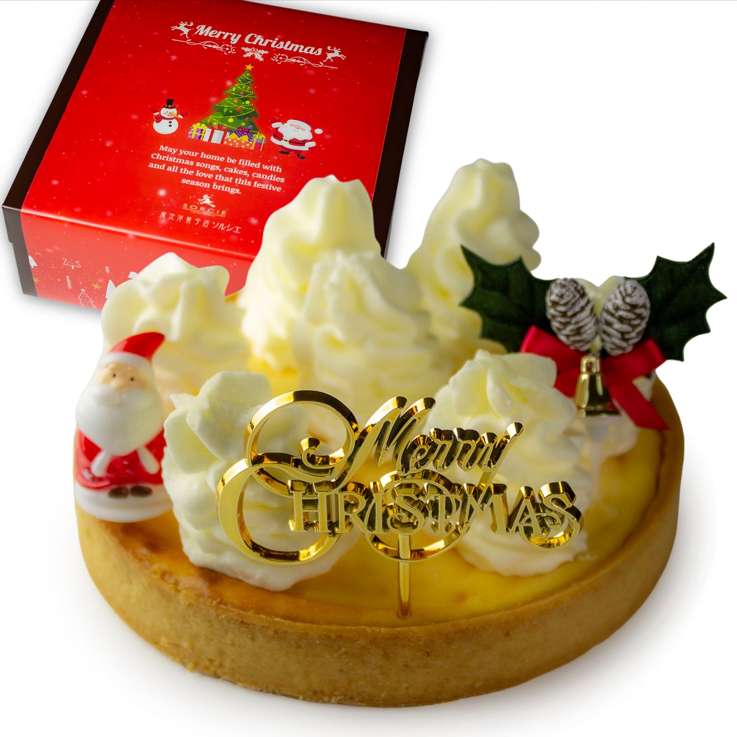 【店舗受取】クリスマスケーキ 2023 ケーゼ・ラーム・クーヘン （ベイクドチーズケーキ） 5号 直径15cm 4人～6人分 約380g