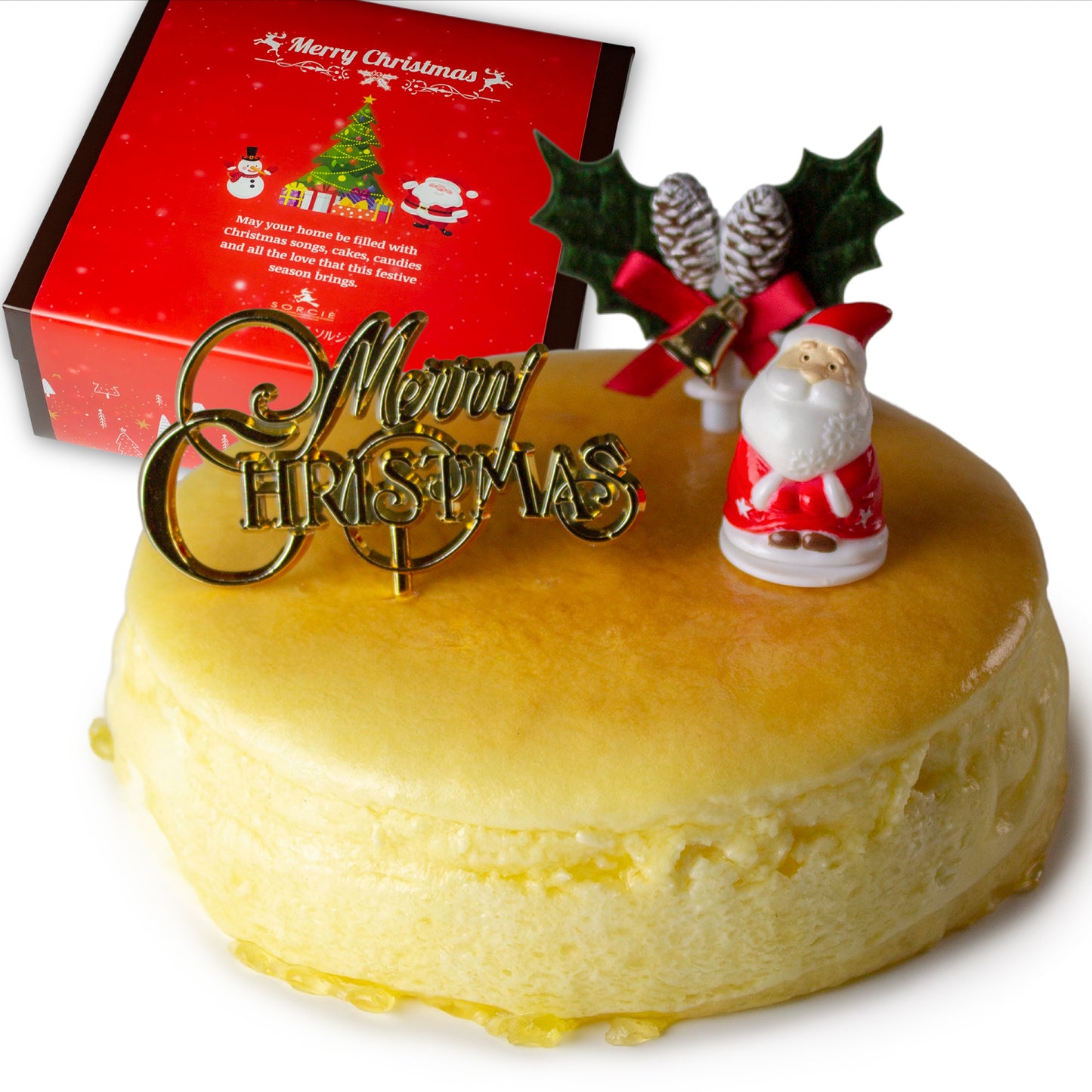 【店舗受取】クリスマスケーキ 2023 満月の スフレ チーズケーキ 5号 直径14.5cm 4～6人分 約350g