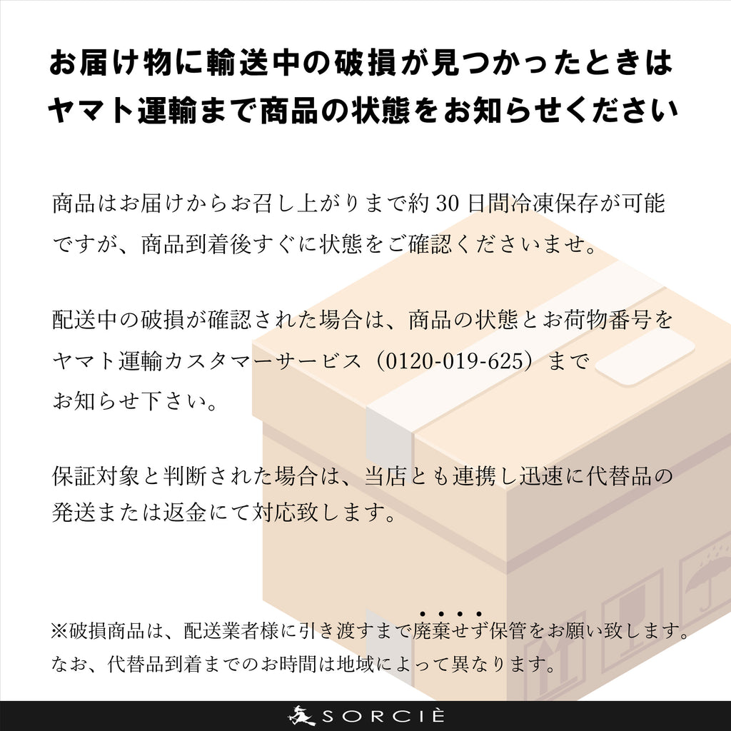お届けものに破損が見つかったときは
